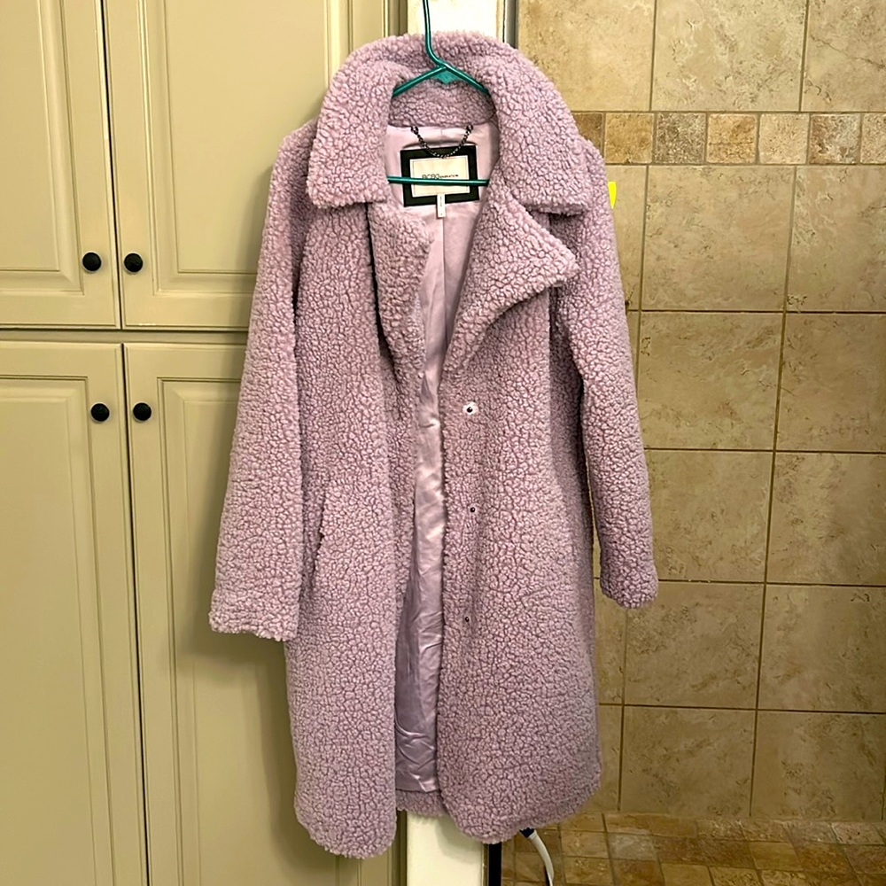 Faux Fur Purple Coat
